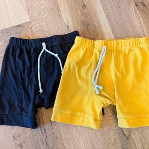 Vibrant Yellow and Black Kids' Shorts by [Brand]